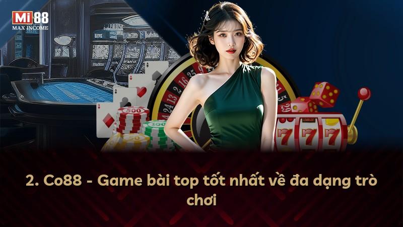 2. Co88 - Game bài top tốt nhất về đa dạng trò chơi