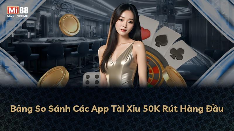Bảng So Sánh Các App Tài Xỉu 50K Rút Hàng Đầu
